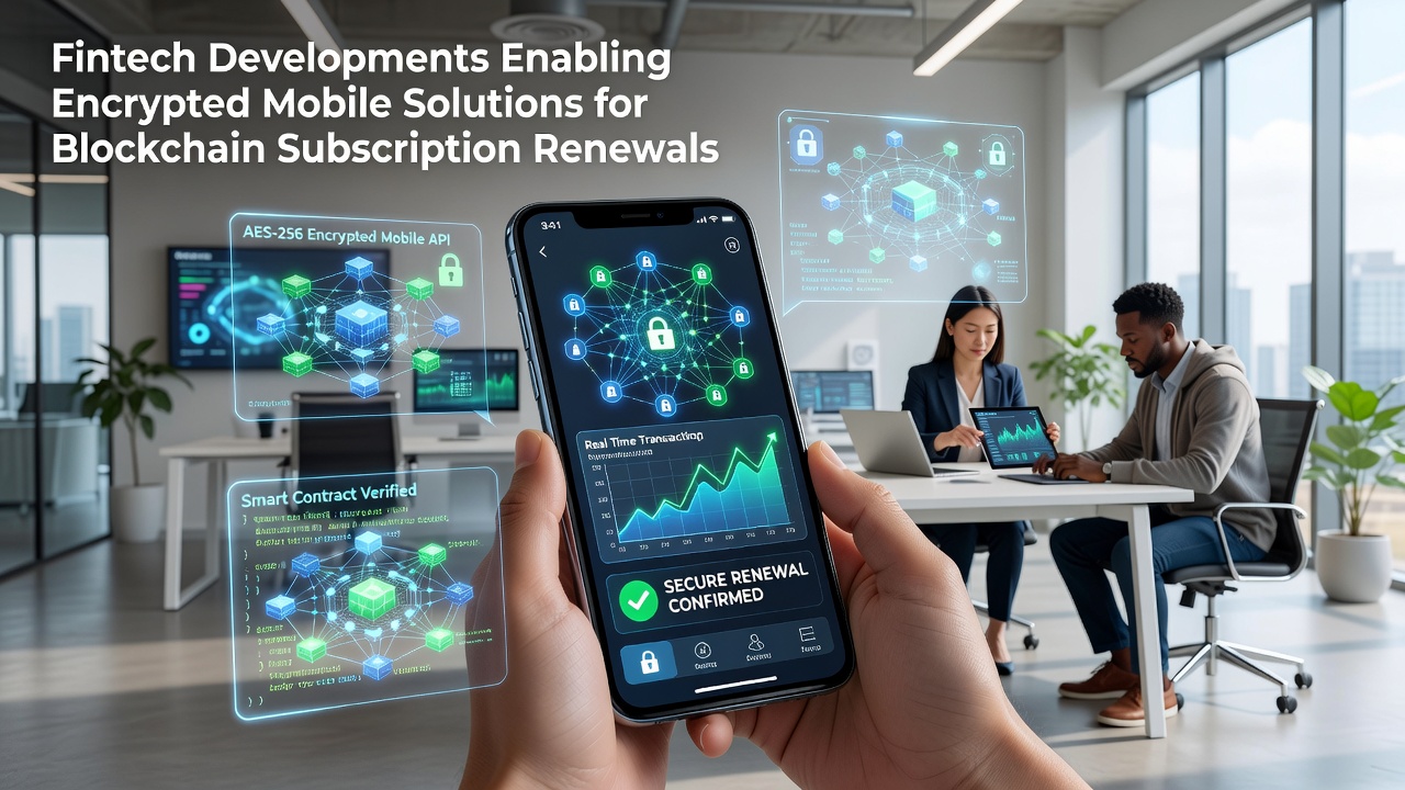 Secure mobile blockchain gateway handling encrypted subscription renewal flows