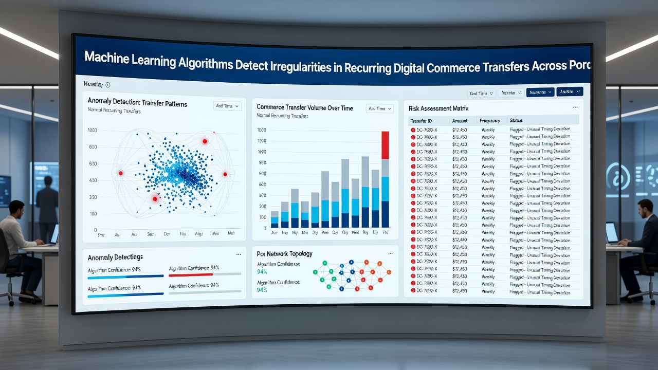 Dashboard showing anomaly detection results for recurring mobile transactions