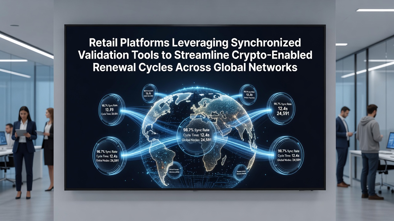 Retail platforms using synchronized validation tools for crypto renewal cycles in global networks