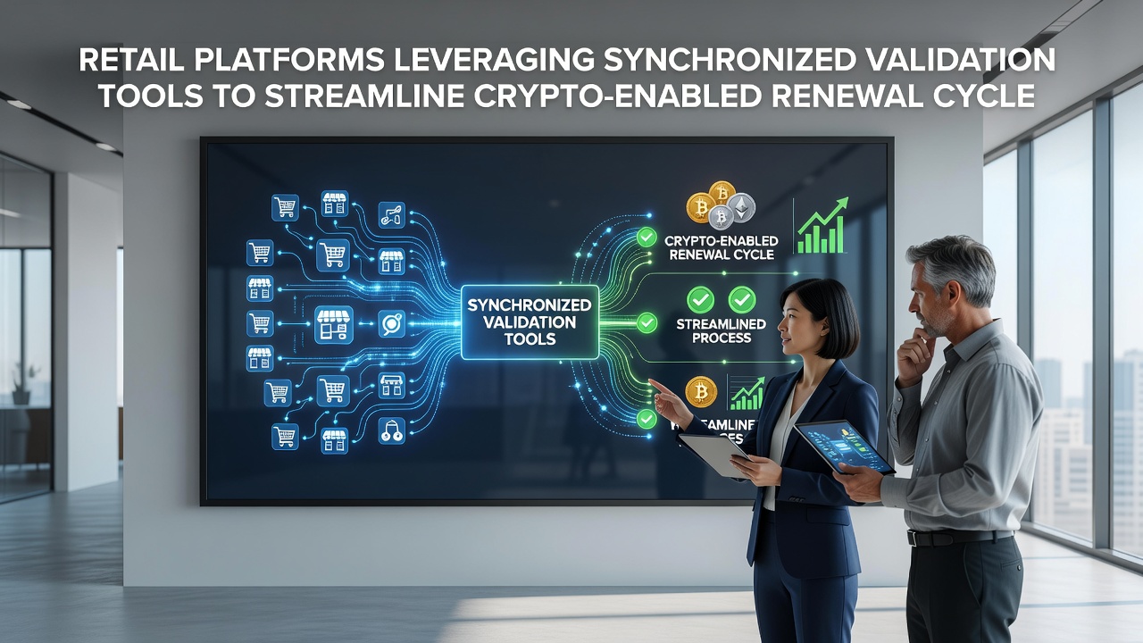 Global retail networks applying validation synchronization to crypto subscription renewals